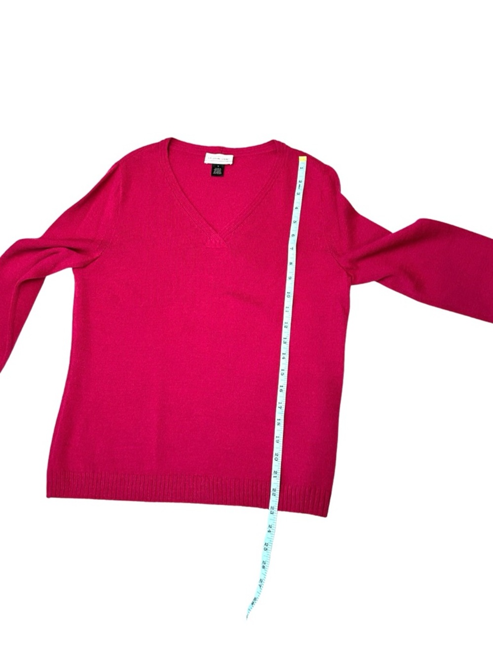 St John Sport Santana Knit Sweater Pink V-Neck 3/4 Sleeve Size S Luxury Classic - Picture 12 of 14